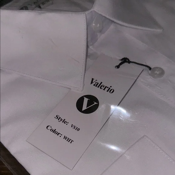 White Dress Shirt Classic Pointed Collar - Picture 2 of 8